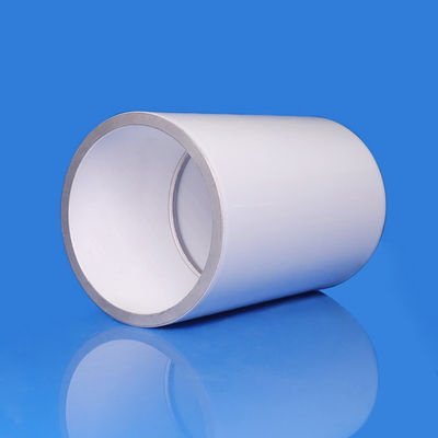 Glazed 96% High Temperature Ceramic Tube Pure White Color With Metal Layer